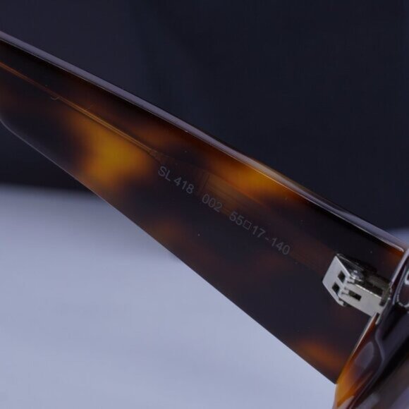 Saint Laurent SL418 002 Rectangle Sunglasses - Havana/Green